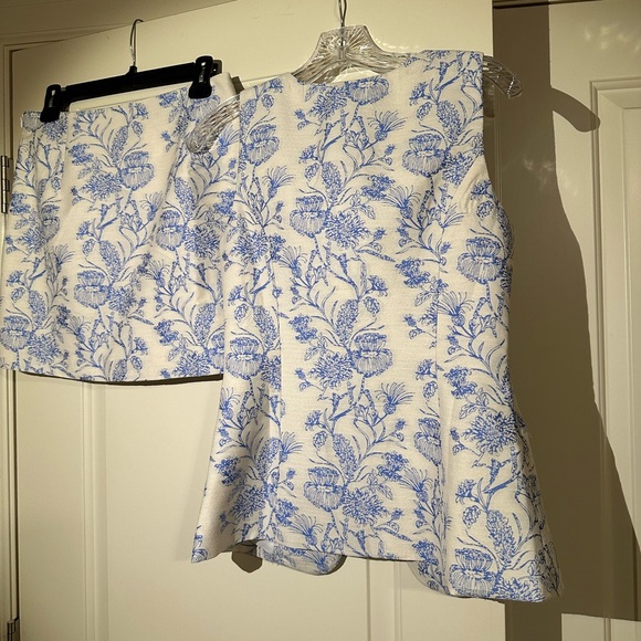 Commense Blue Floral Vest and Skirt Set NWT - Picture 7 of 7